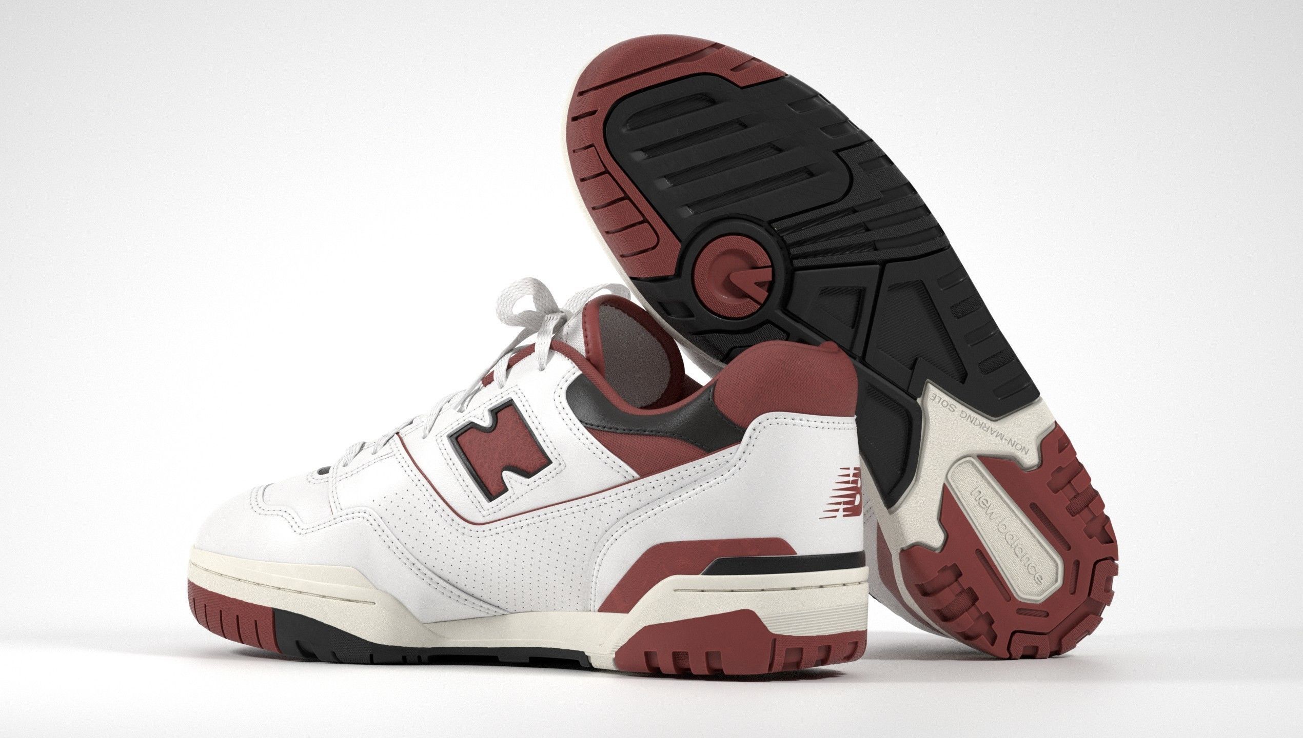 New Balance 550 Aime Leon Dore Red Shoe 3D model_13