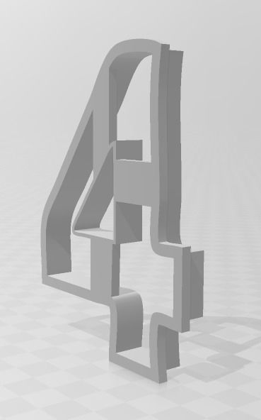 3D MODEL CUTTER NUMBER 4 3D print model_1