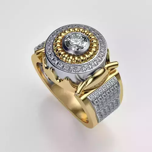 Man signet with diamonds