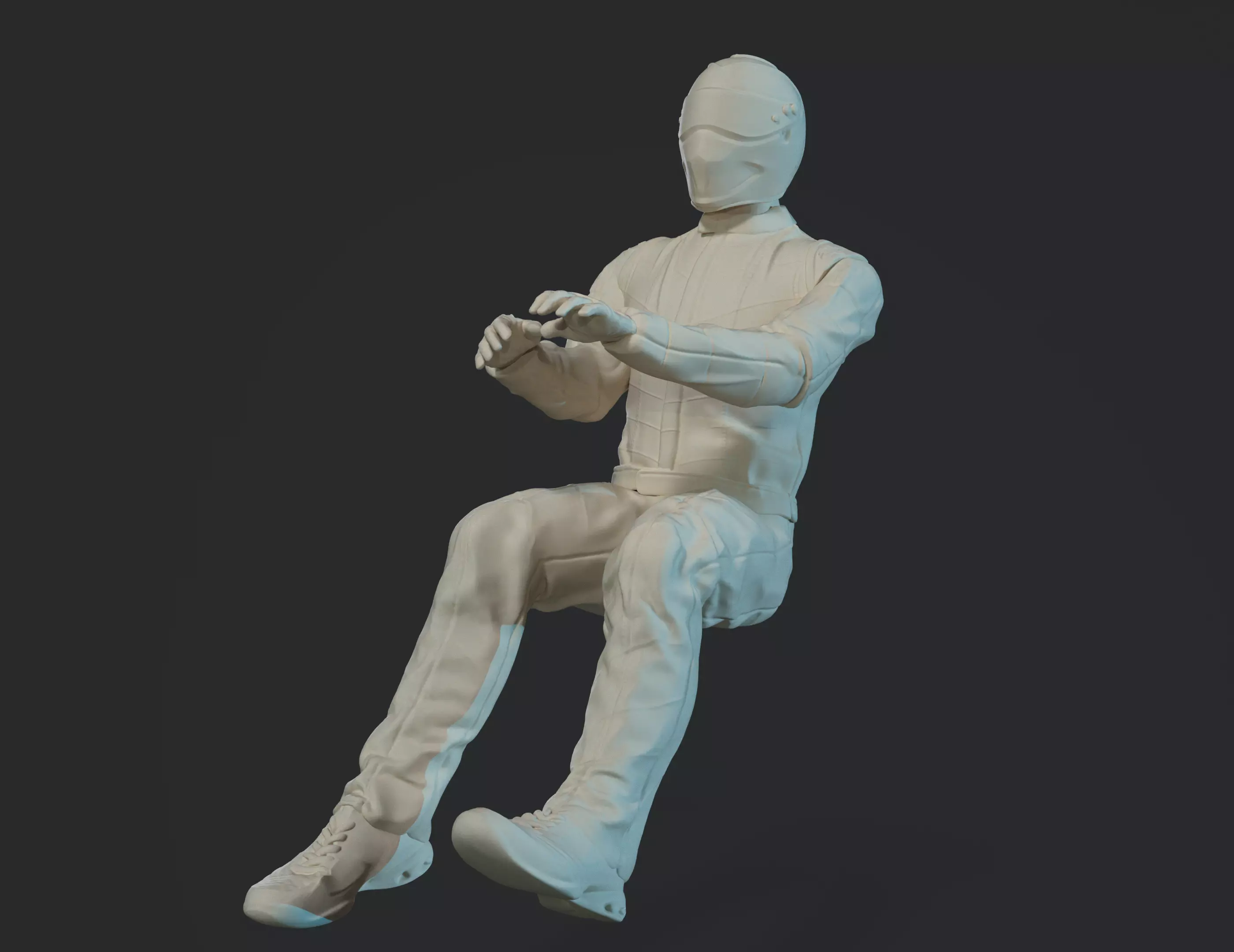 Stig 3D model FOR PRINT SITTING car pilot 3D print model 3D print model