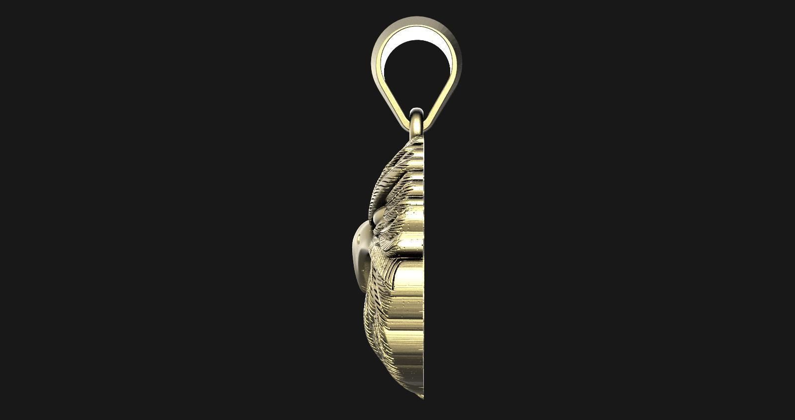 Eagle pendant  3D print model_3