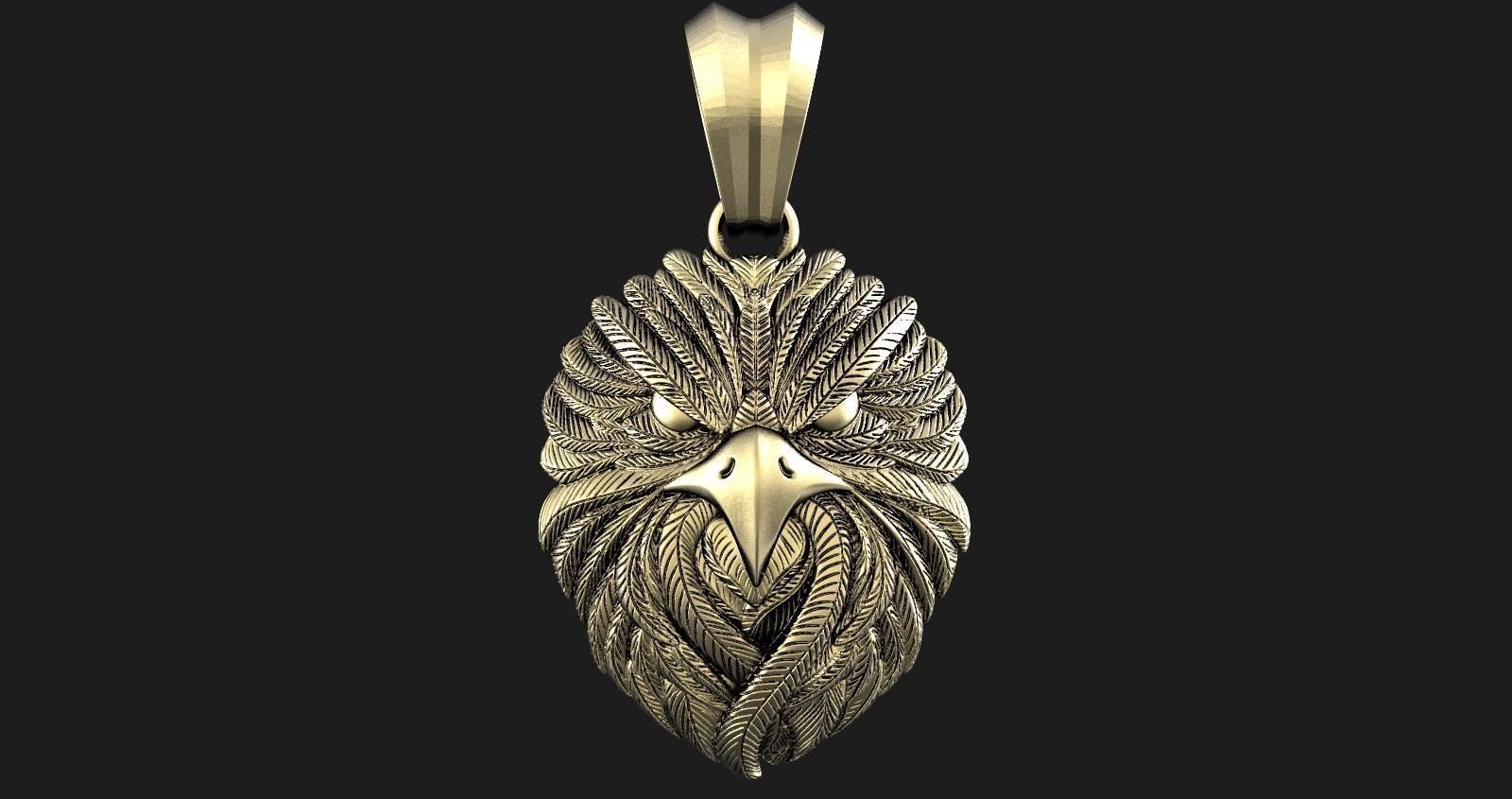 Eagle pendant  3D print model_1
