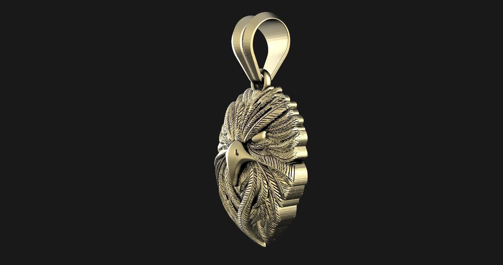 Eagle pendant  3D print model_2