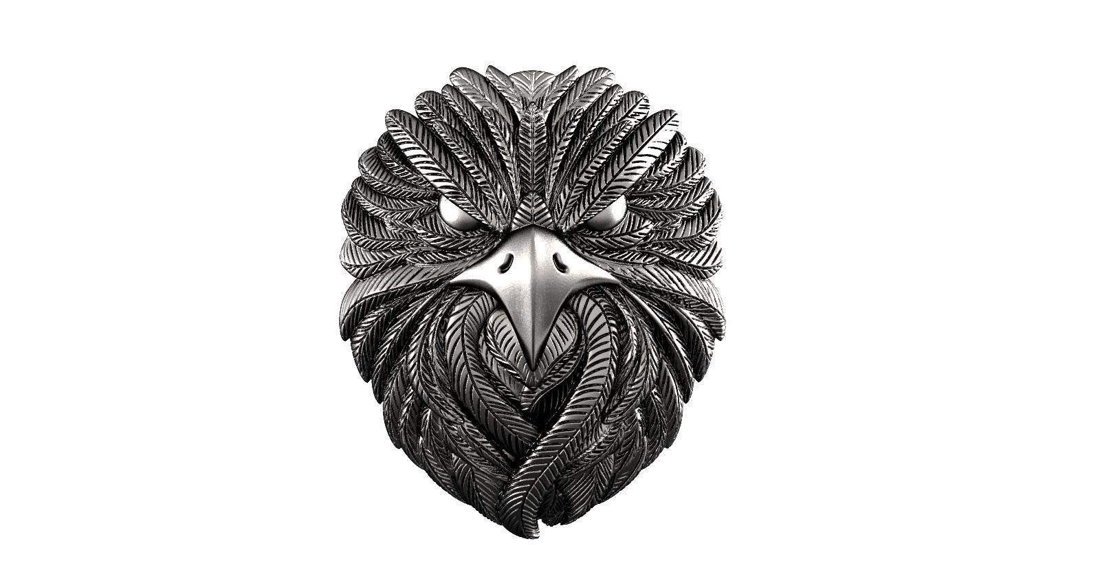 Eagle pendant  3D print model_5