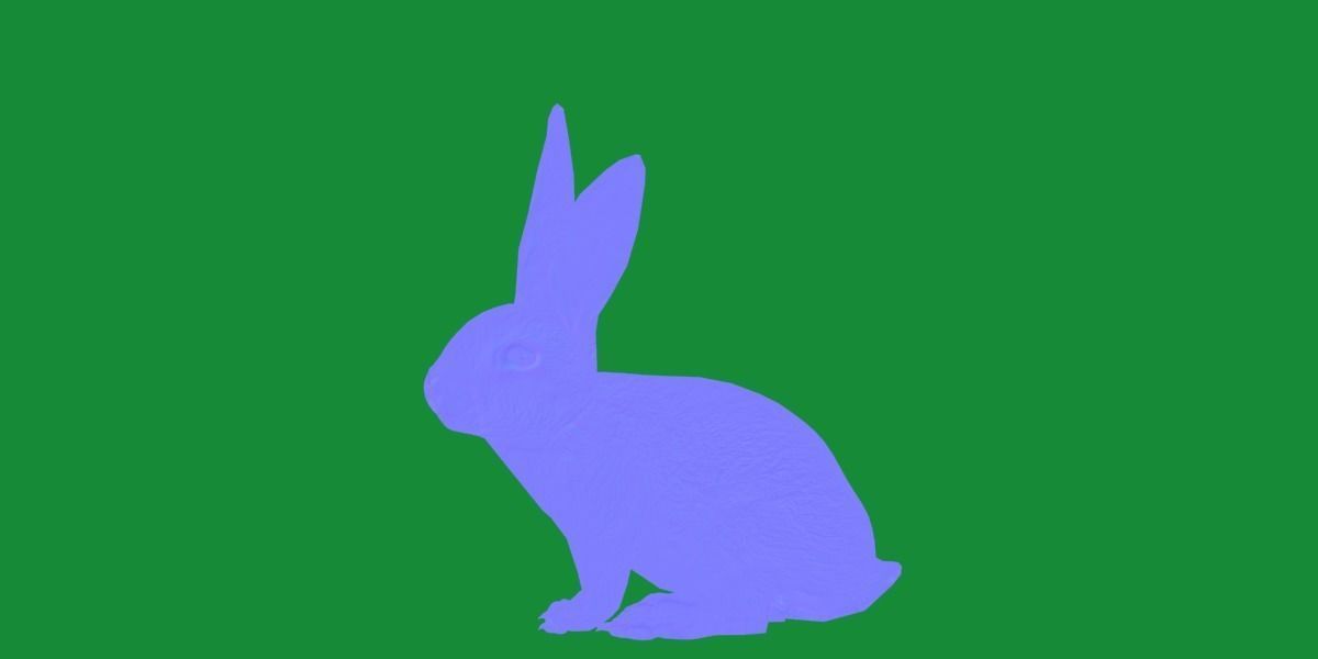 Easter Bunny Rabbit Low-poly 3D model_31