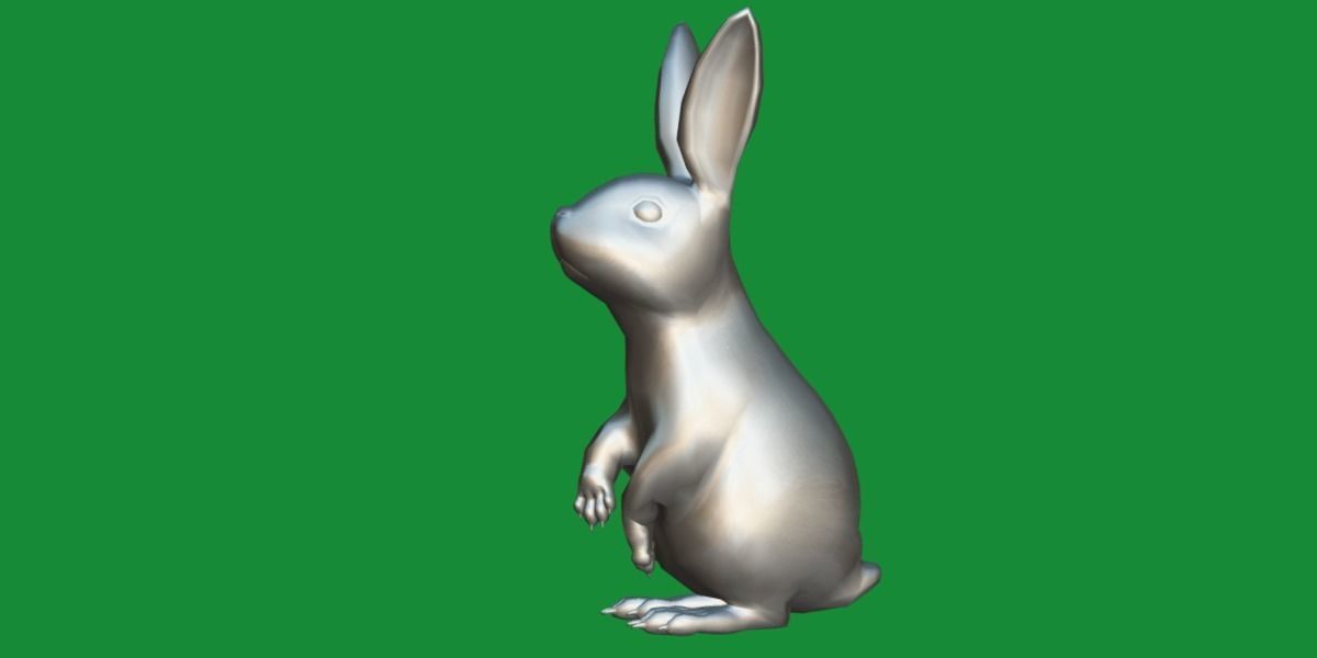 Easter Bunny Rabbit Low-poly 3D model_14