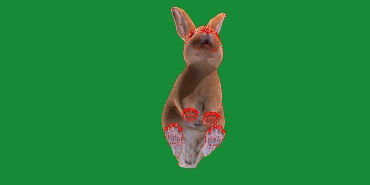 Easter Bunny Rabbit Low-poly 3D model_18