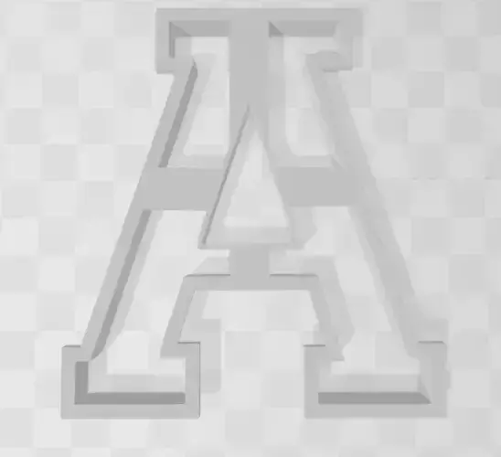 3D MODEL LETTER A 