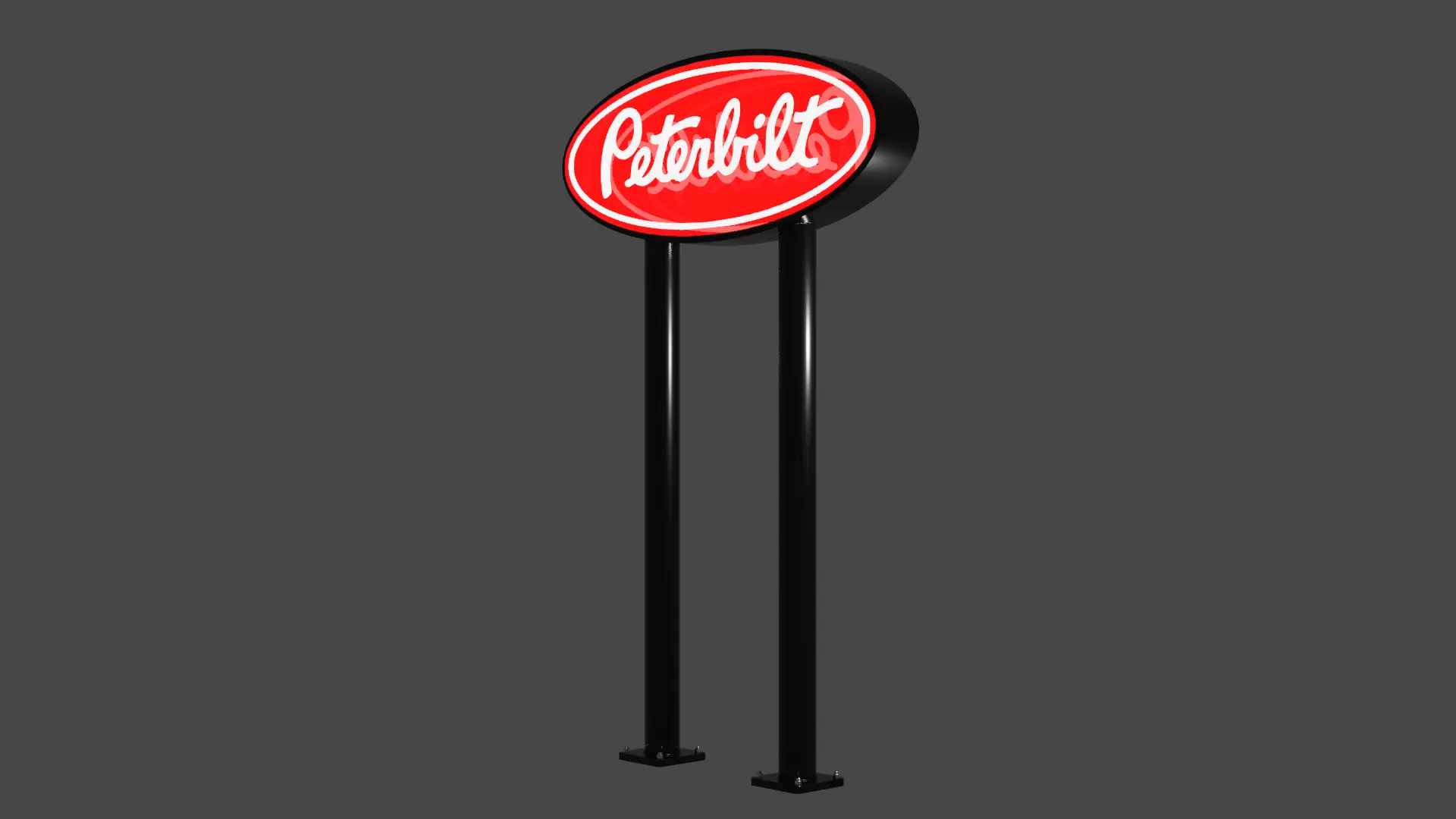 Peterrbuilt Dealership style sign  3D model_0