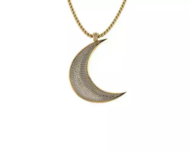 Moon Diamond Pendants 3D print model