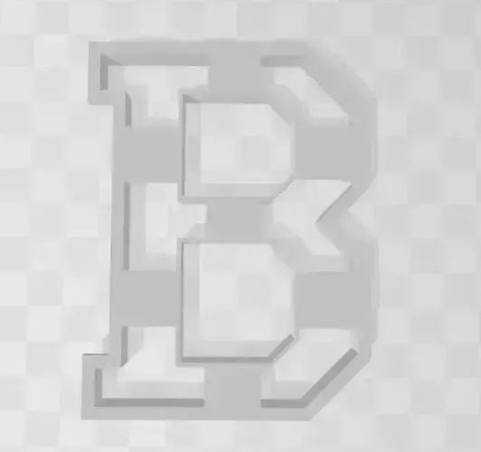 3D MODEL CUTTER LETTER B  3D print model