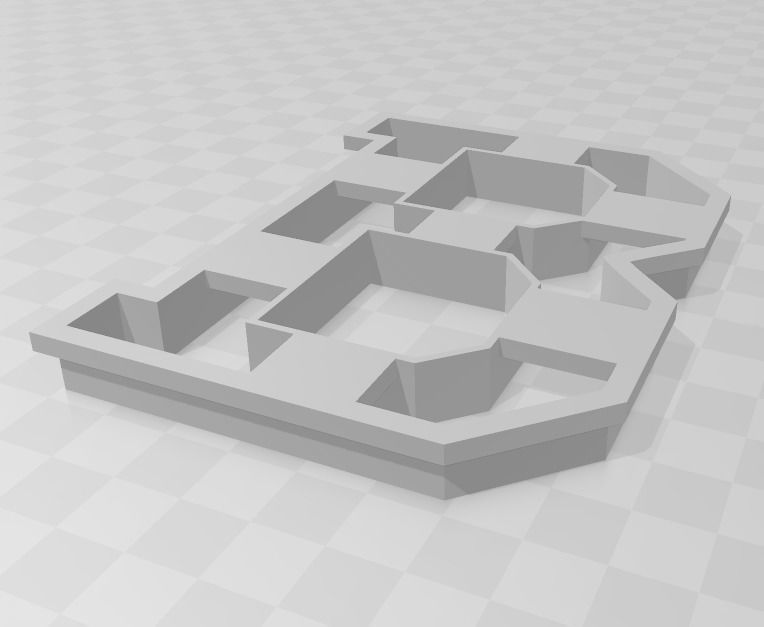 3D MODEL CUTTER LETTER B  3D print model_1