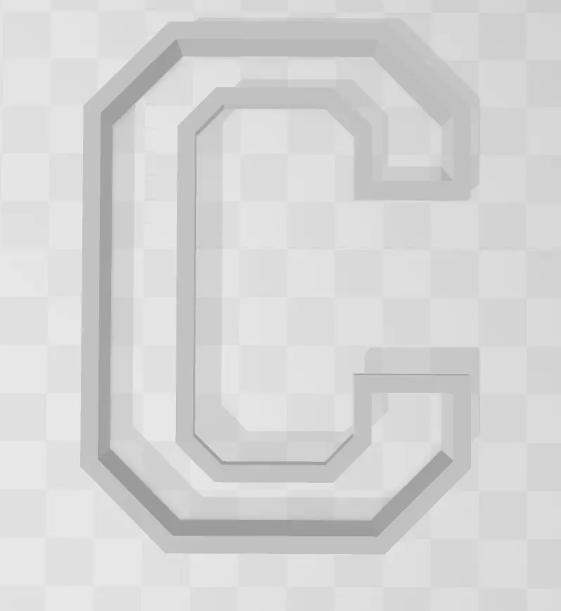 3D MODEL CUTTER LETTER C 3D print model