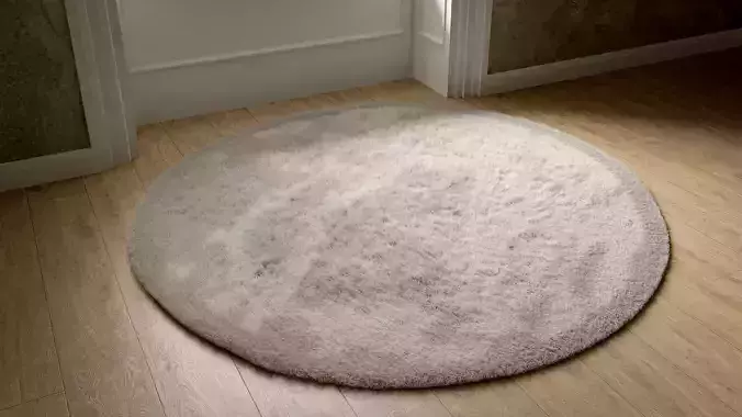 Round Grey Rug