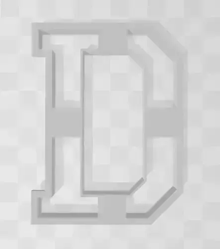 3D MODEL CUTTER LETTER D 3D print model
