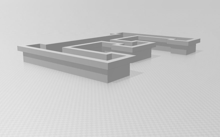 3D MODEL CUTTER LETTER E 3D print model_2