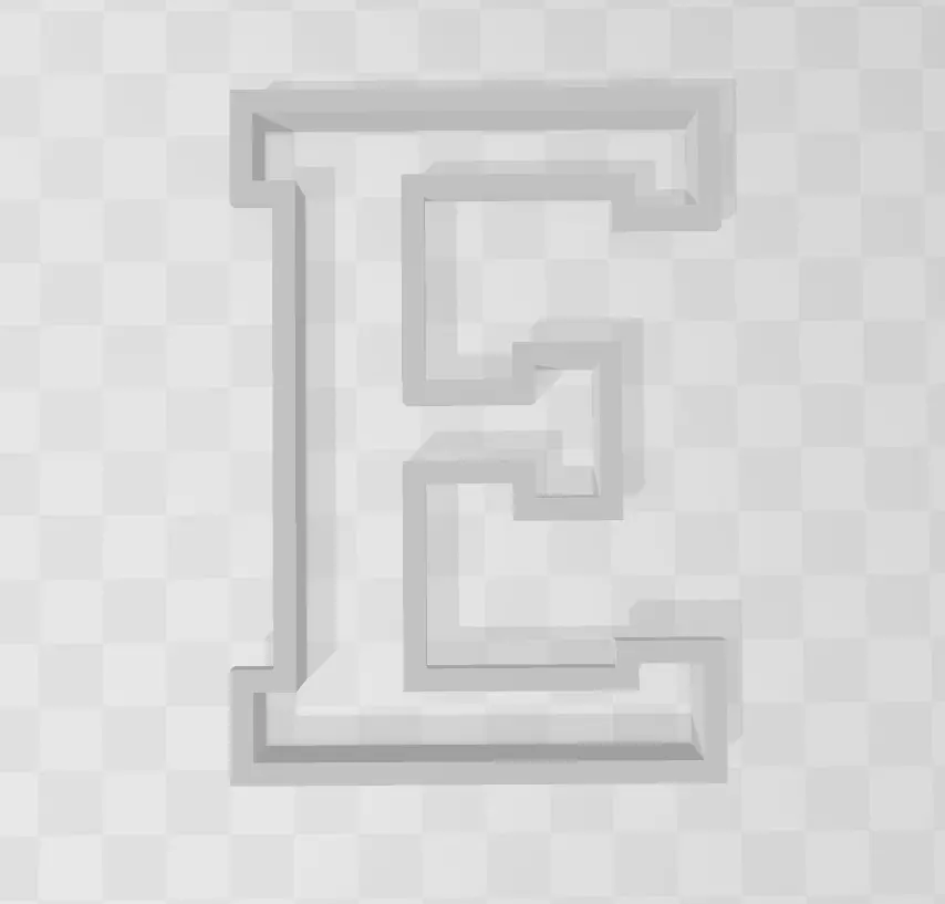 3D MODEL CUTTER LETTER E 3D print model_0