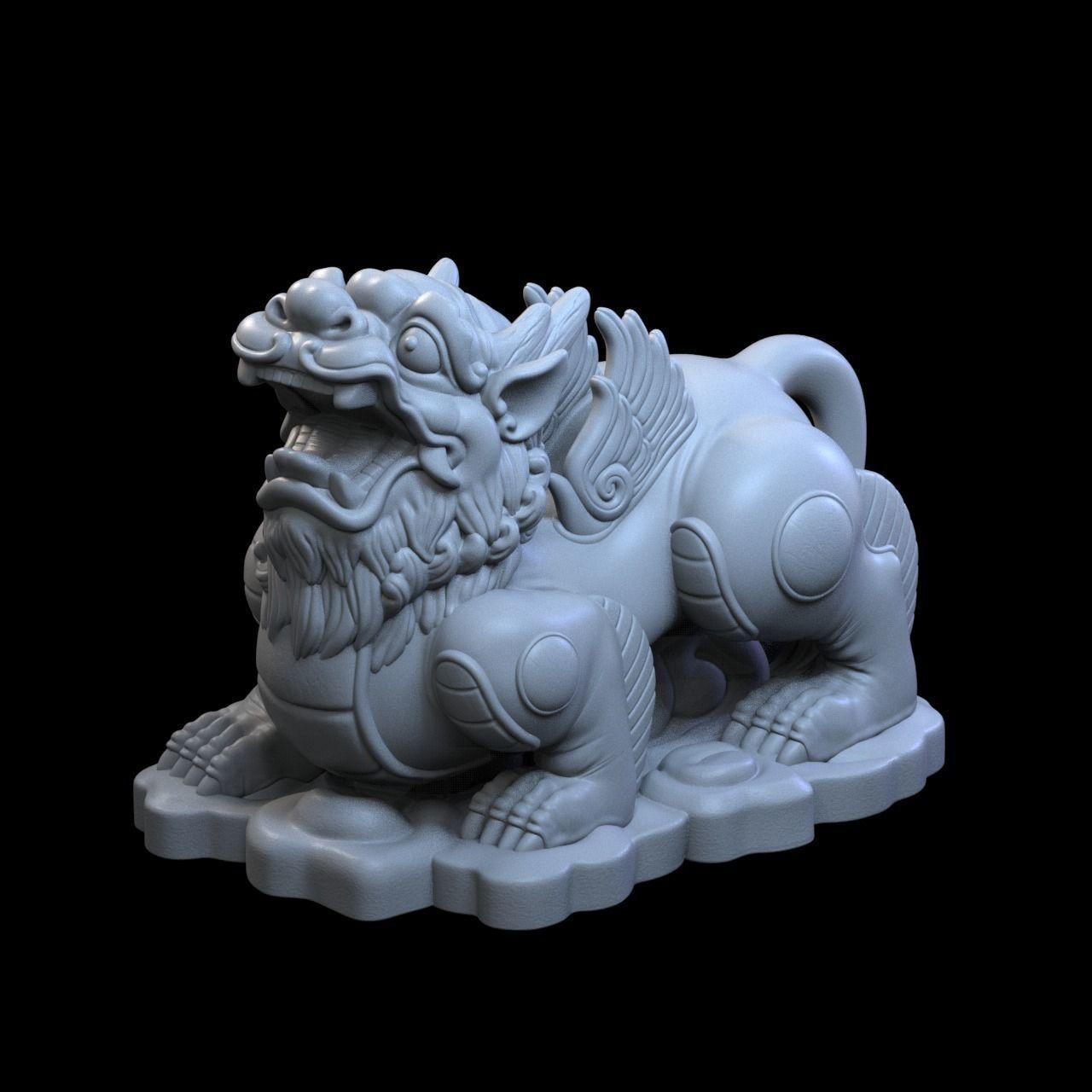 PIXIU STATUE 3D print model_6