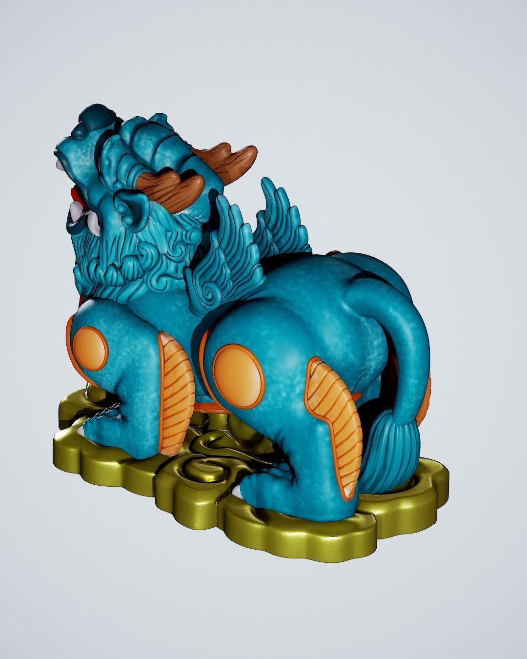 PIXIU STATUE 3D print model_3