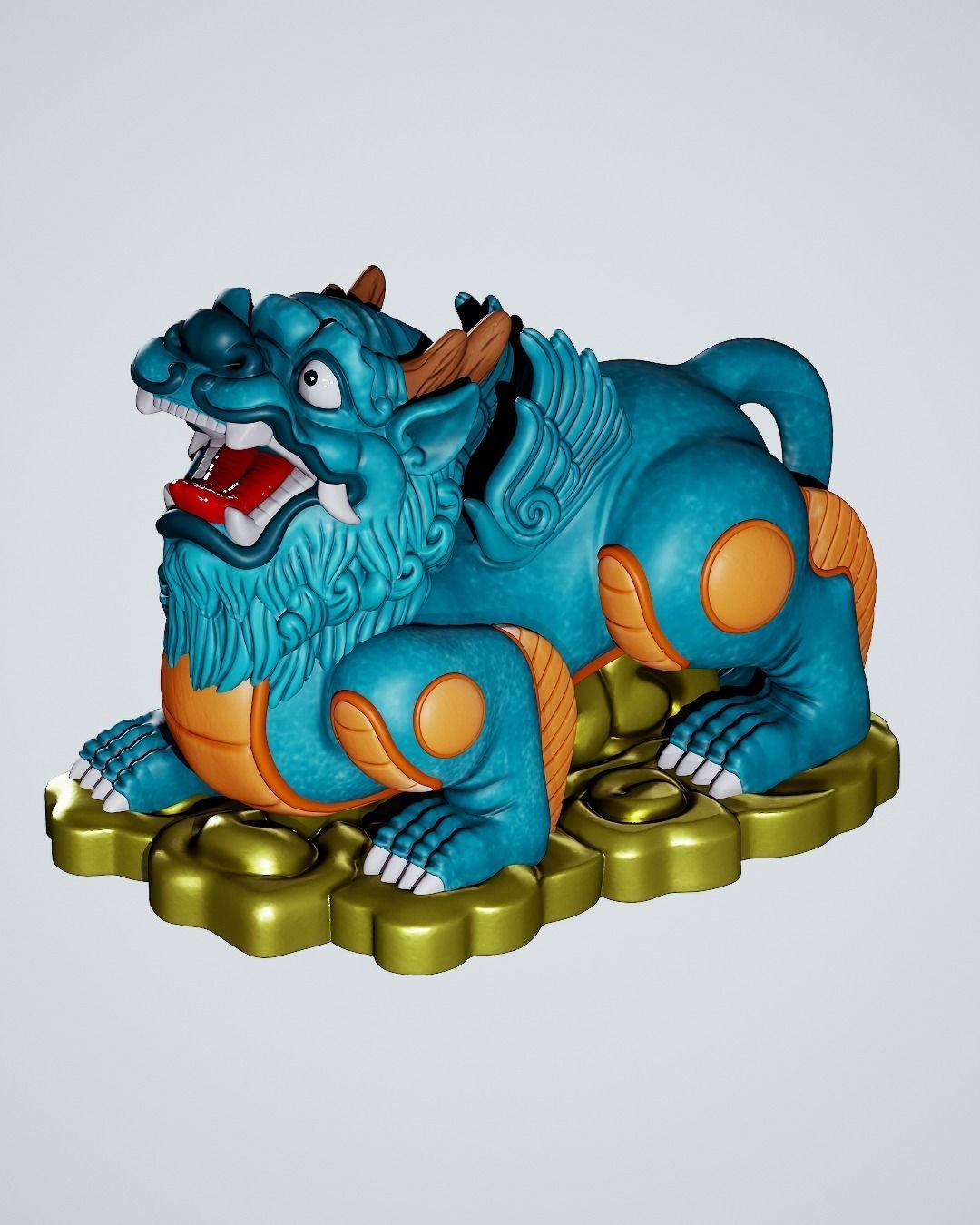 PIXIU STATUE 3D print model_2