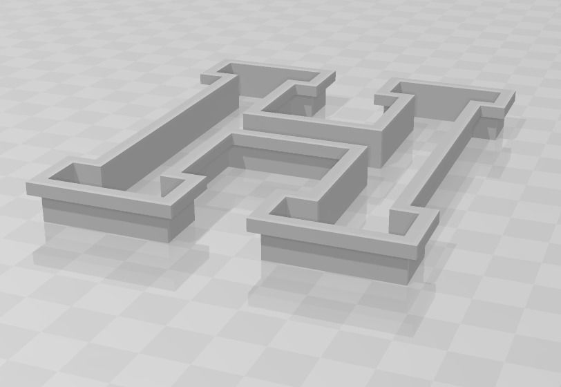 3D MODEL CUTTER LETTER H 3D print model_1