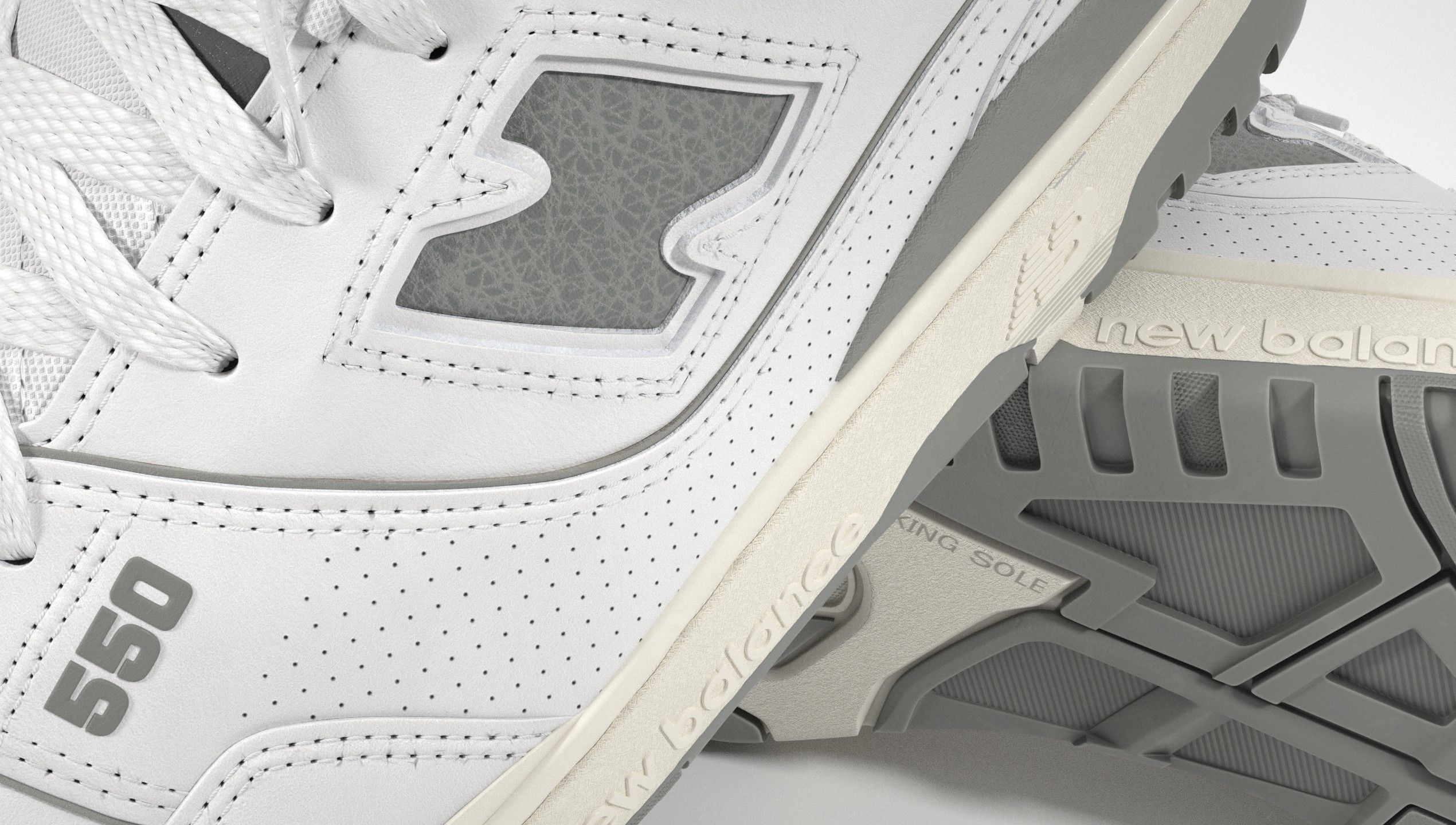 New Balance 550 Aime Leon Dore Grey Shoe 3D model_4