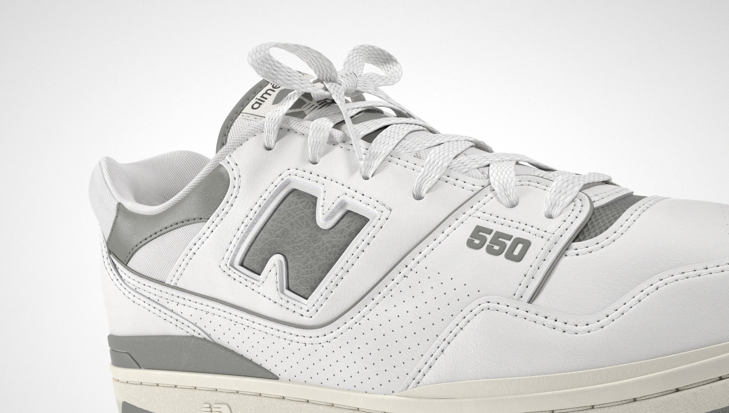 New Balance 550 Aime Leon Dore Grey Shoe 3D model_8