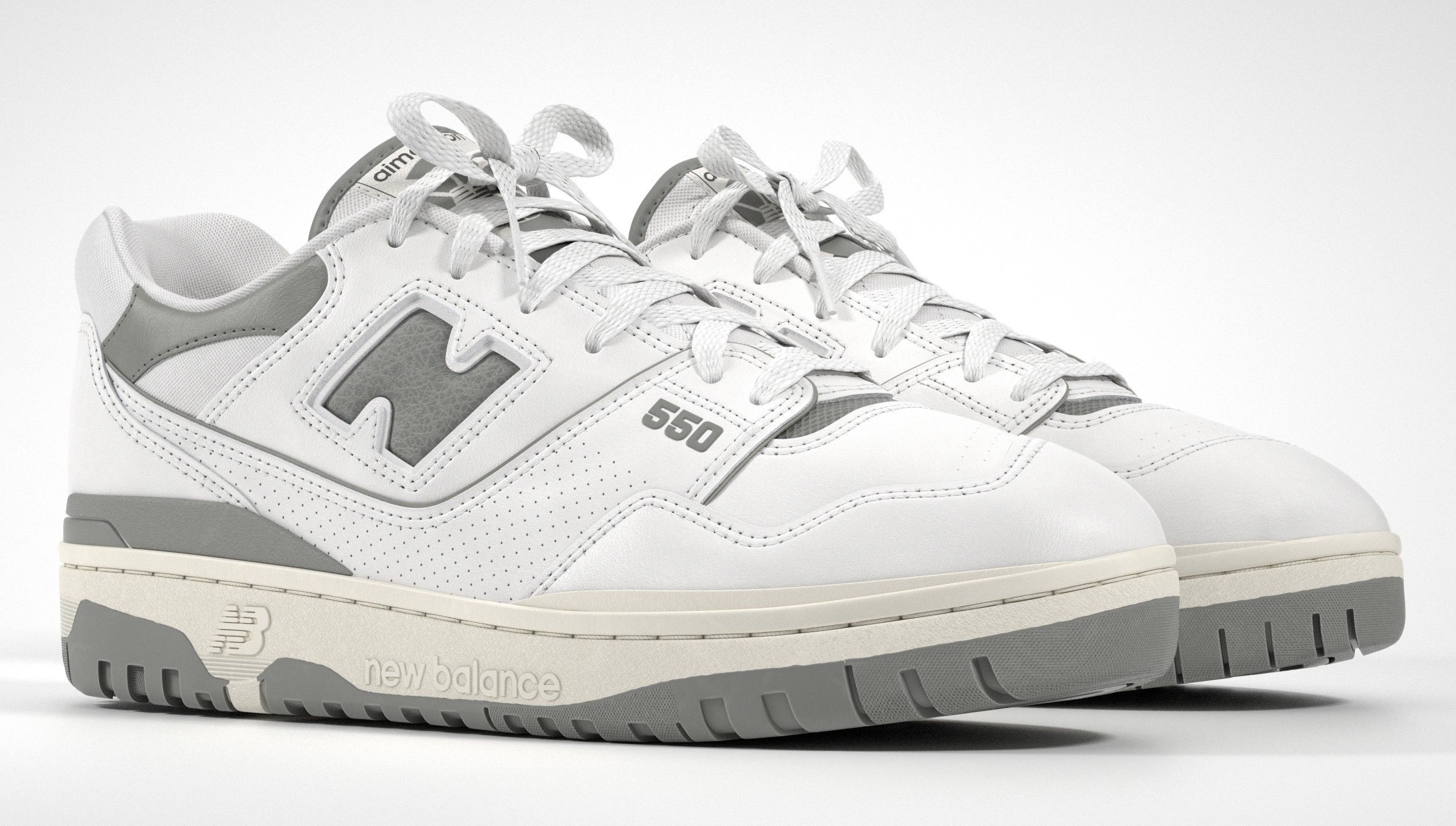 New Balance 550 Aime Leon Dore Grey Shoe 3D model_11