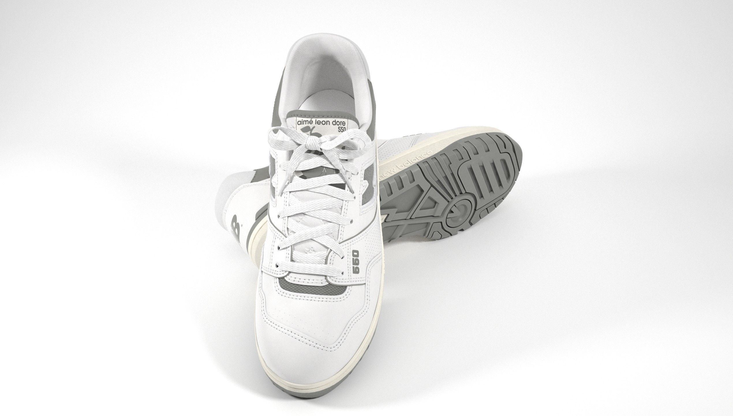 New Balance 550 Aime Leon Dore Grey Shoe 3D model_27