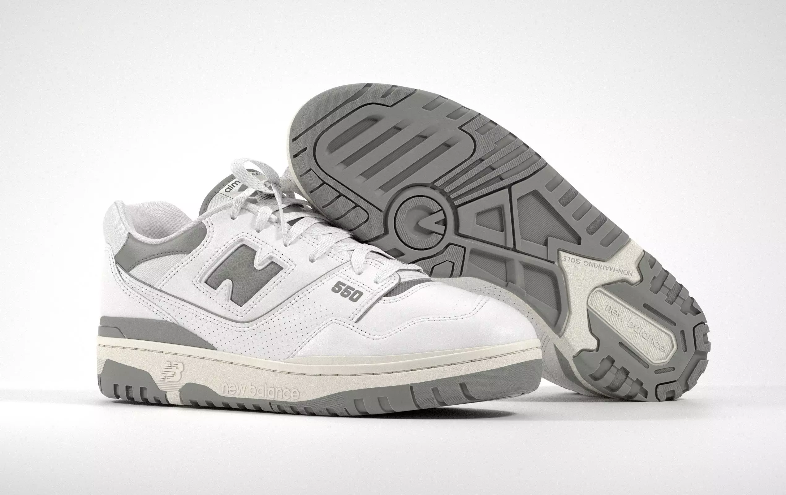 New Balance 550 Aime Leon Dore Grey Shoe 3D model_0