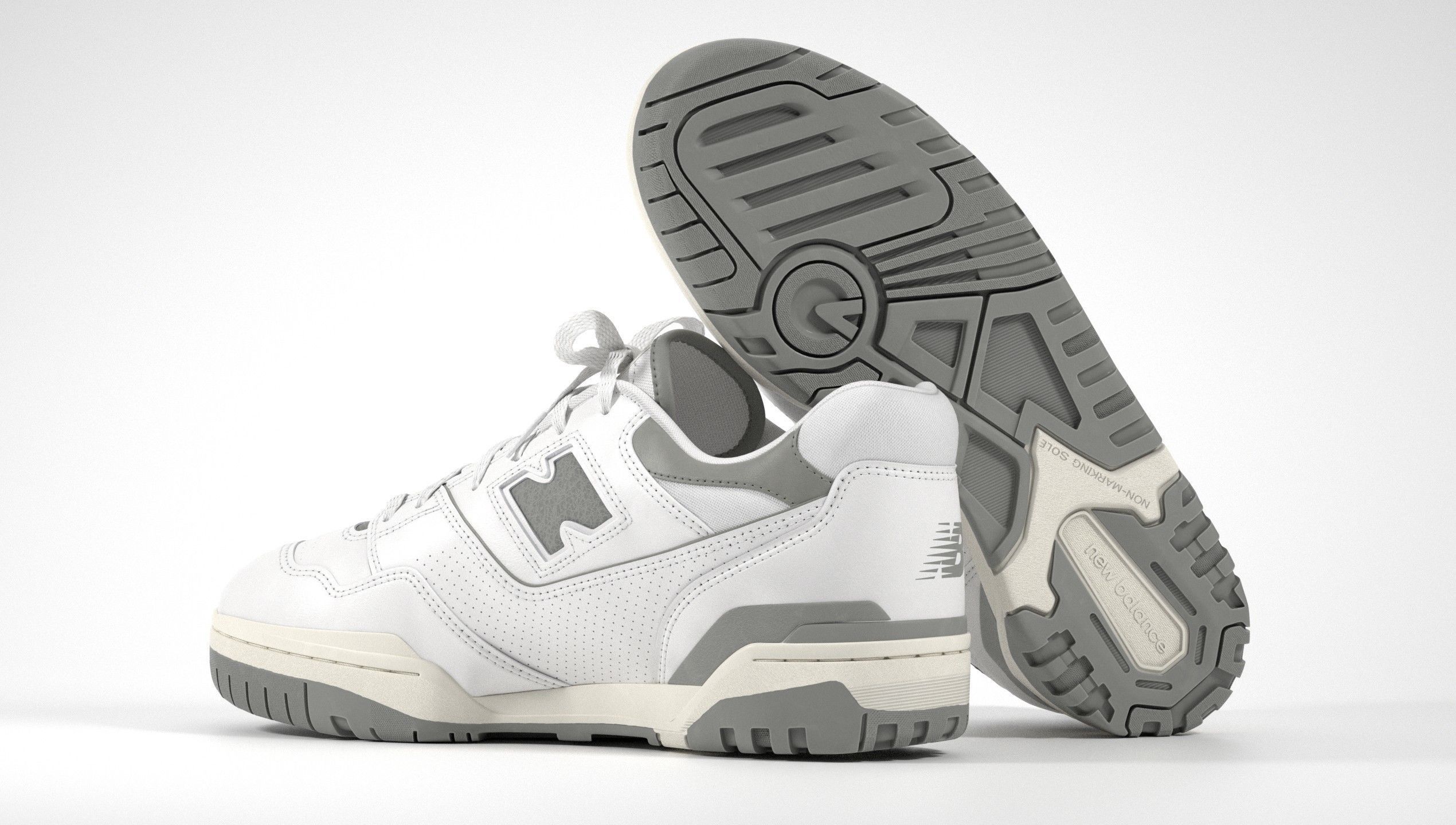 New Balance 550 Aime Leon Dore Grey Shoe 3D model_26