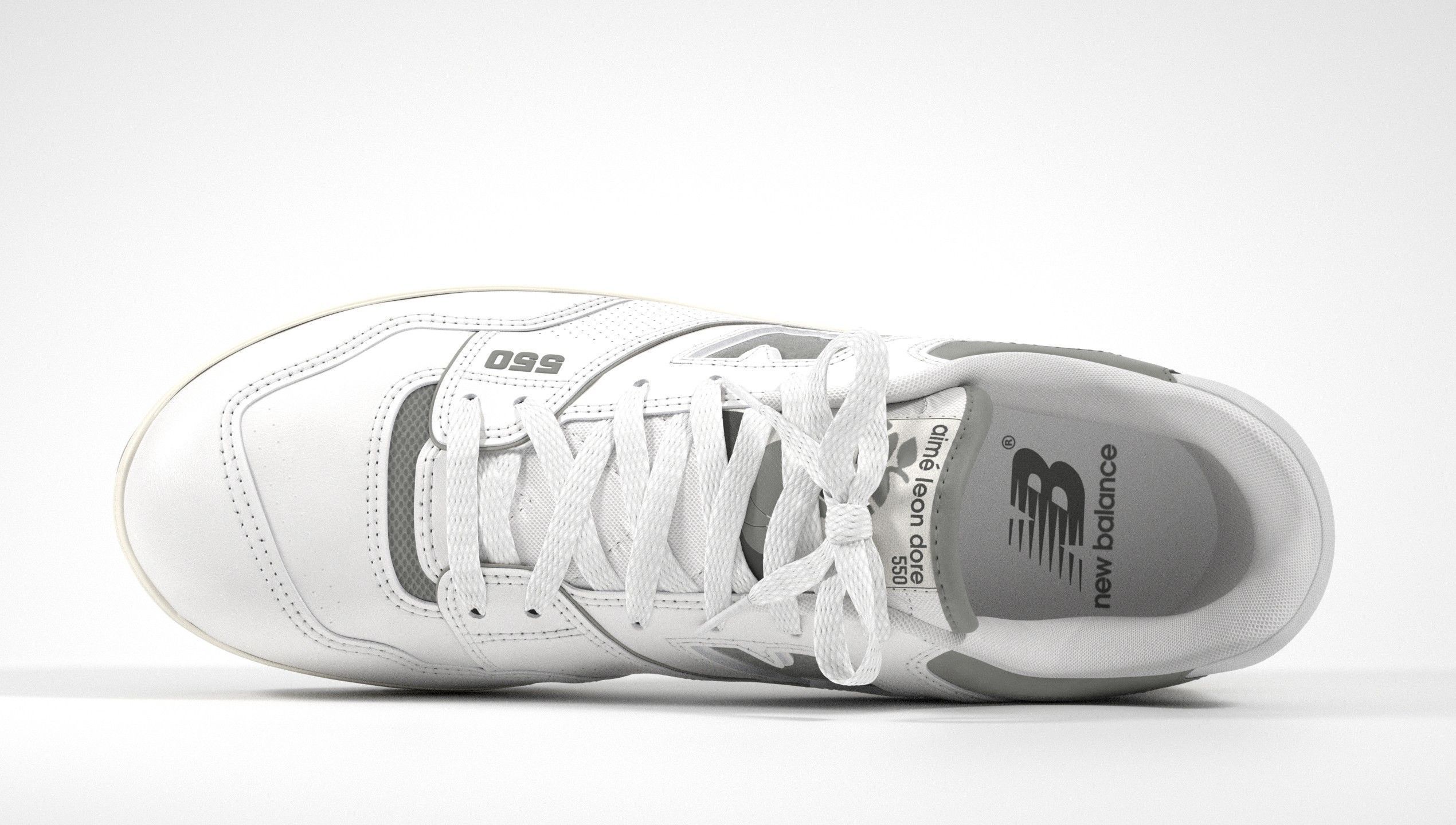New Balance 550 Aime Leon Dore Grey Shoe 3D model_7