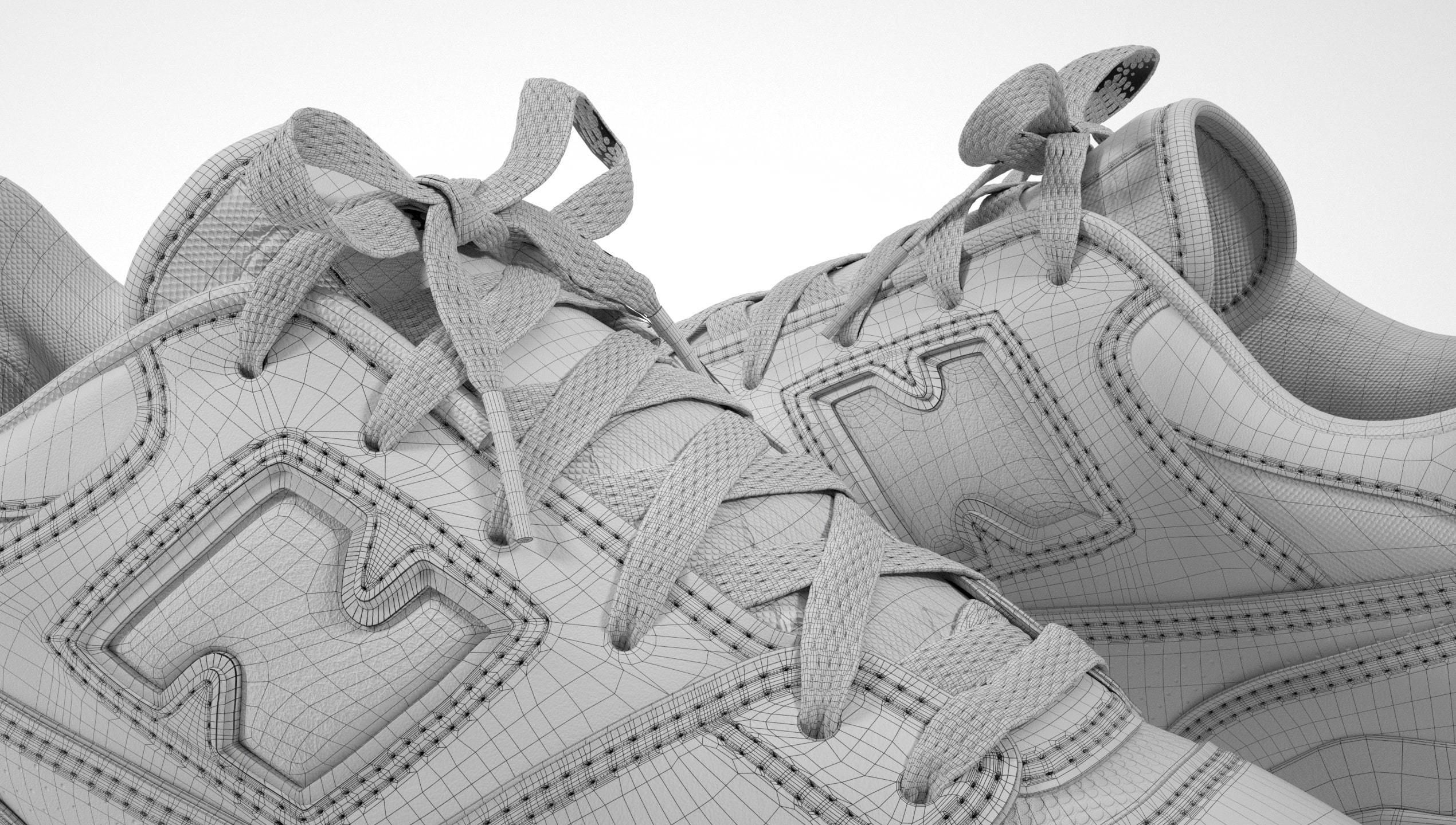 New Balance 550 Aime Leon Dore Grey Shoe 3D model_20