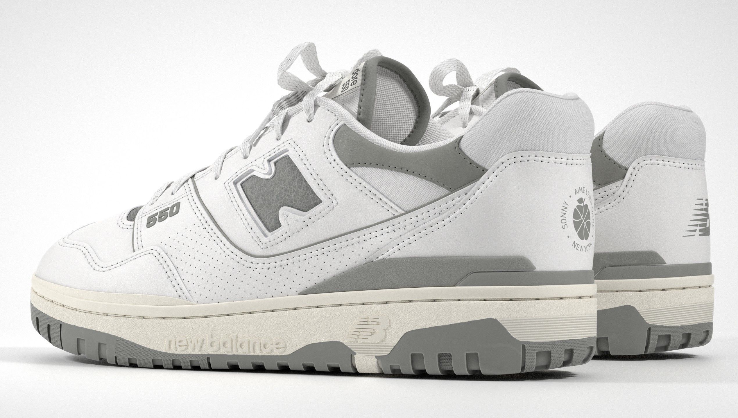 New Balance 550 Aime Leon Dore Grey Shoe 3D model_18