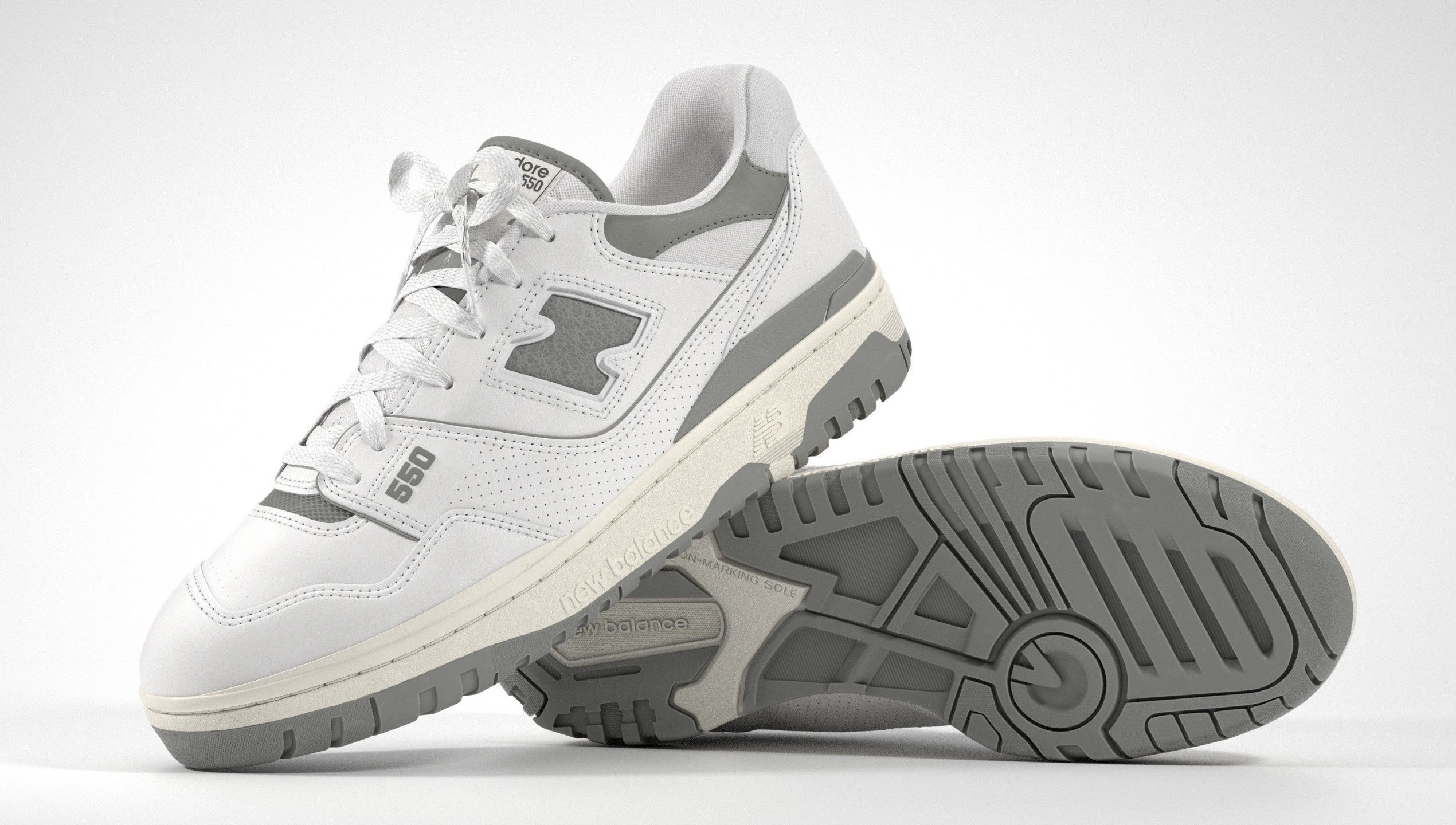 New Balance 550 Aime Leon Dore Grey Shoe 3D model_13