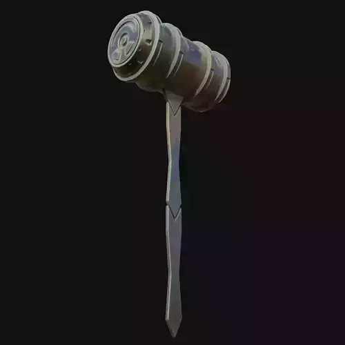 Rugged Reliability 3D Model of Mining Hammer