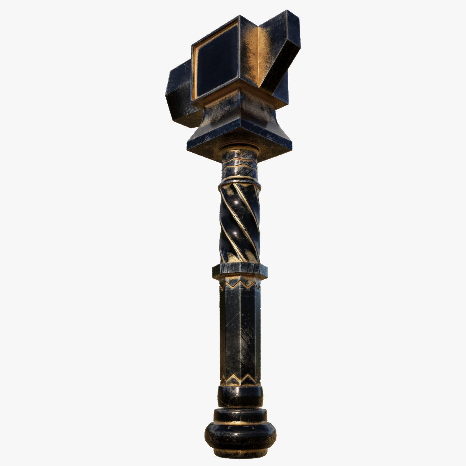Antique Charm 3D Model of Victorian Hammer 3D model_5