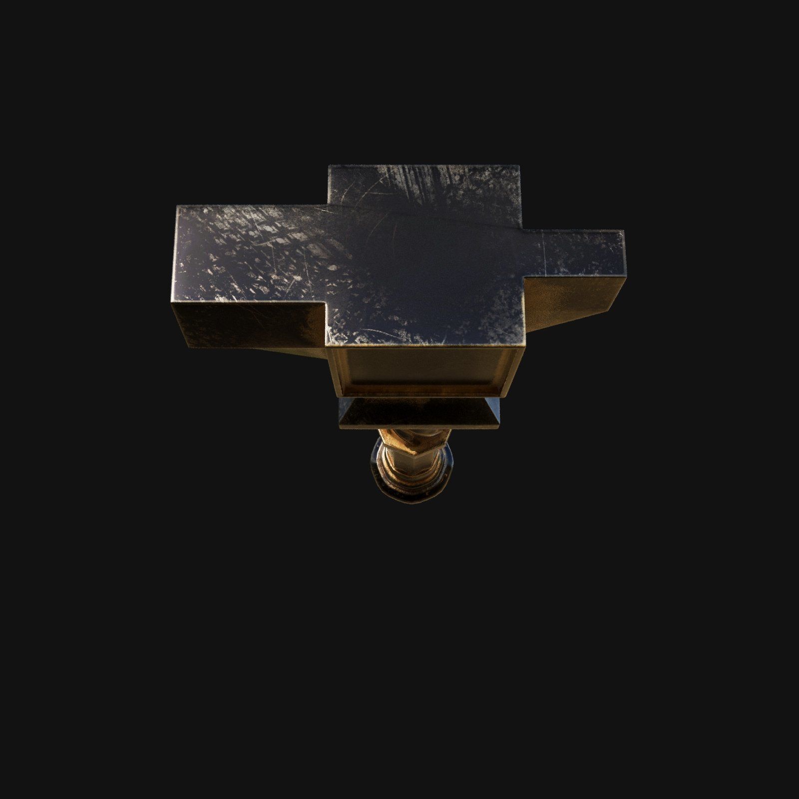 Antique Charm 3D Model of Victorian Hammer 3D model_2