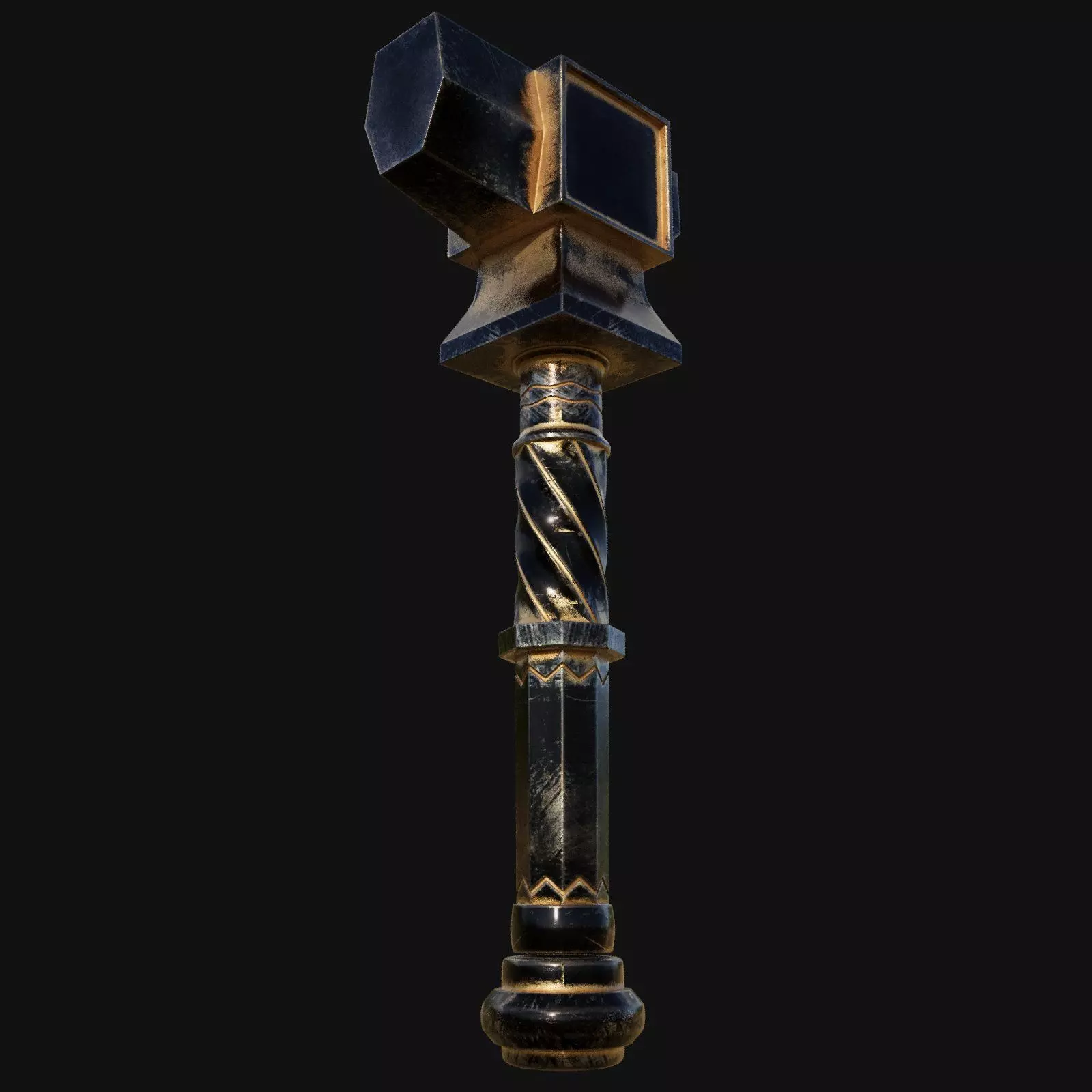 Antique Charm 3D Model of Victorian Hammer 3D model_0