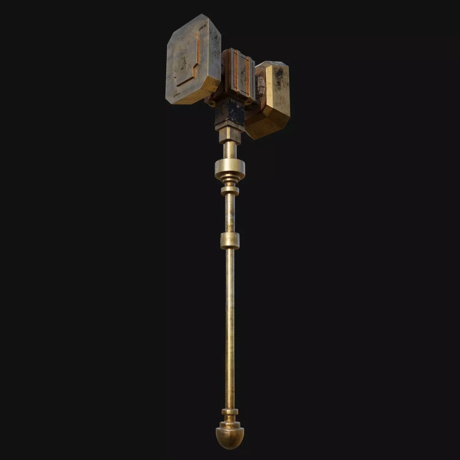Unique Aesthetic 3D Model of Artisan Hammer 3D model_0