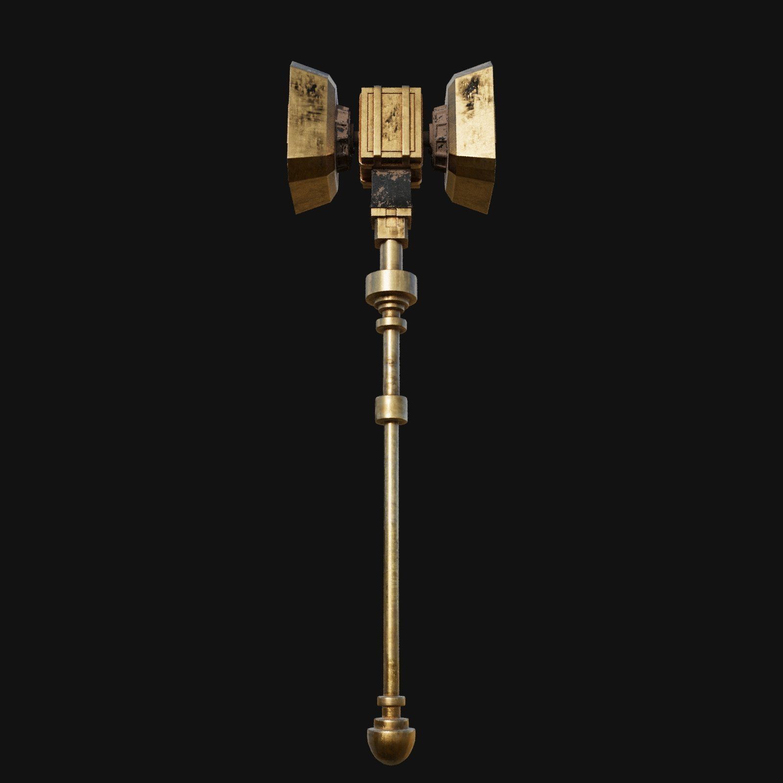 Unique Aesthetic 3D Model of Artisan Hammer 3D model_7