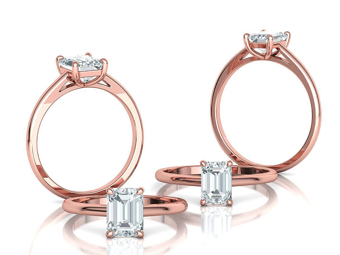 Emerald Solitaire Rings Collection 8x6 stone and 7x5 _2