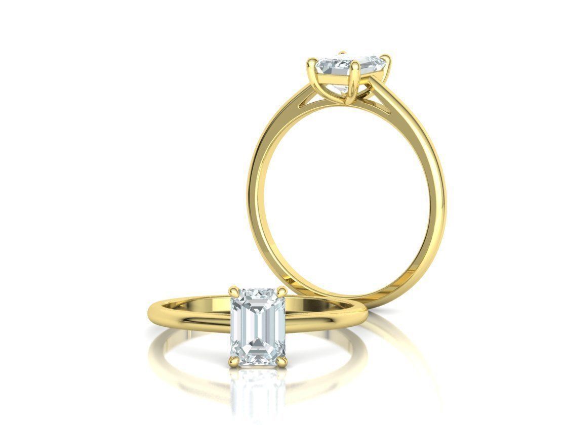 Emerald Solitaire Rings Collection 8x6 stone and 7x5 _5