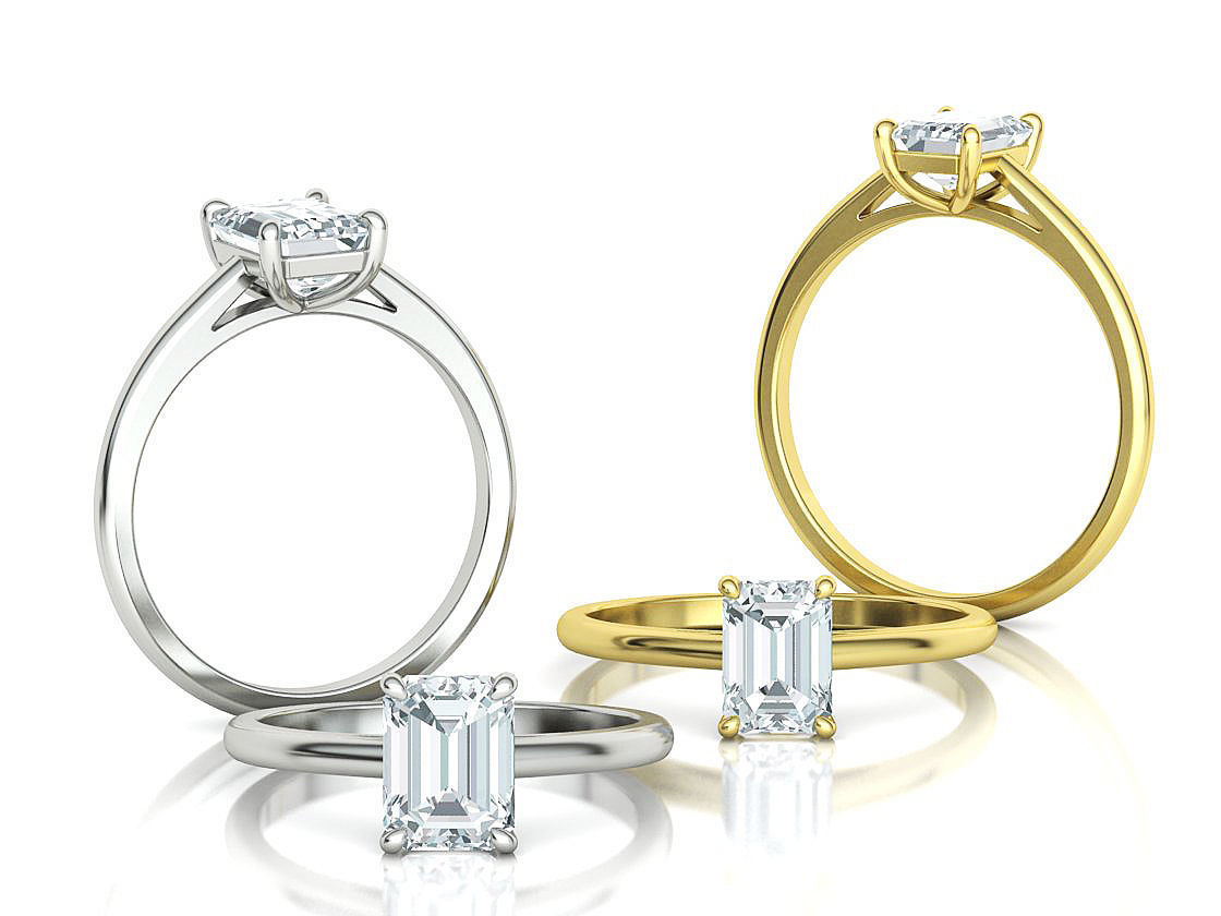 Emerald Solitaire Rings Collection 8x6 stone and 7x5 _1