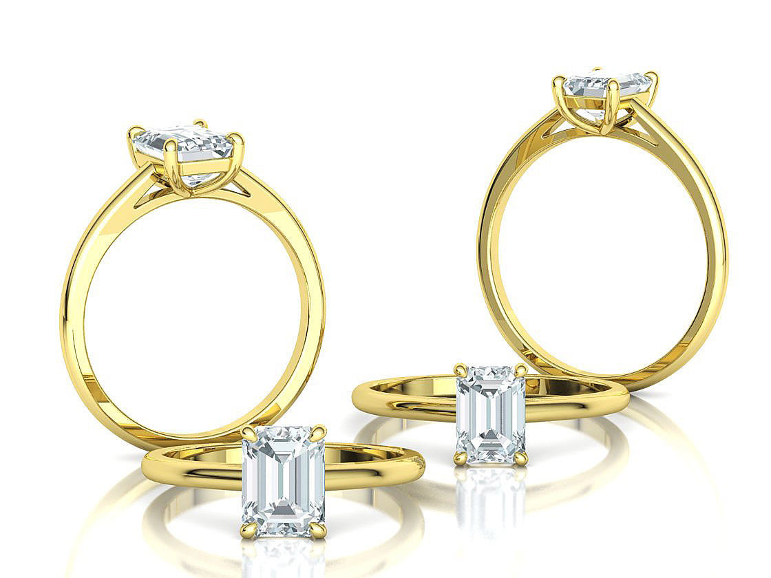 Emerald Solitaire Rings Collection 8x6 stone and 7x5 _10