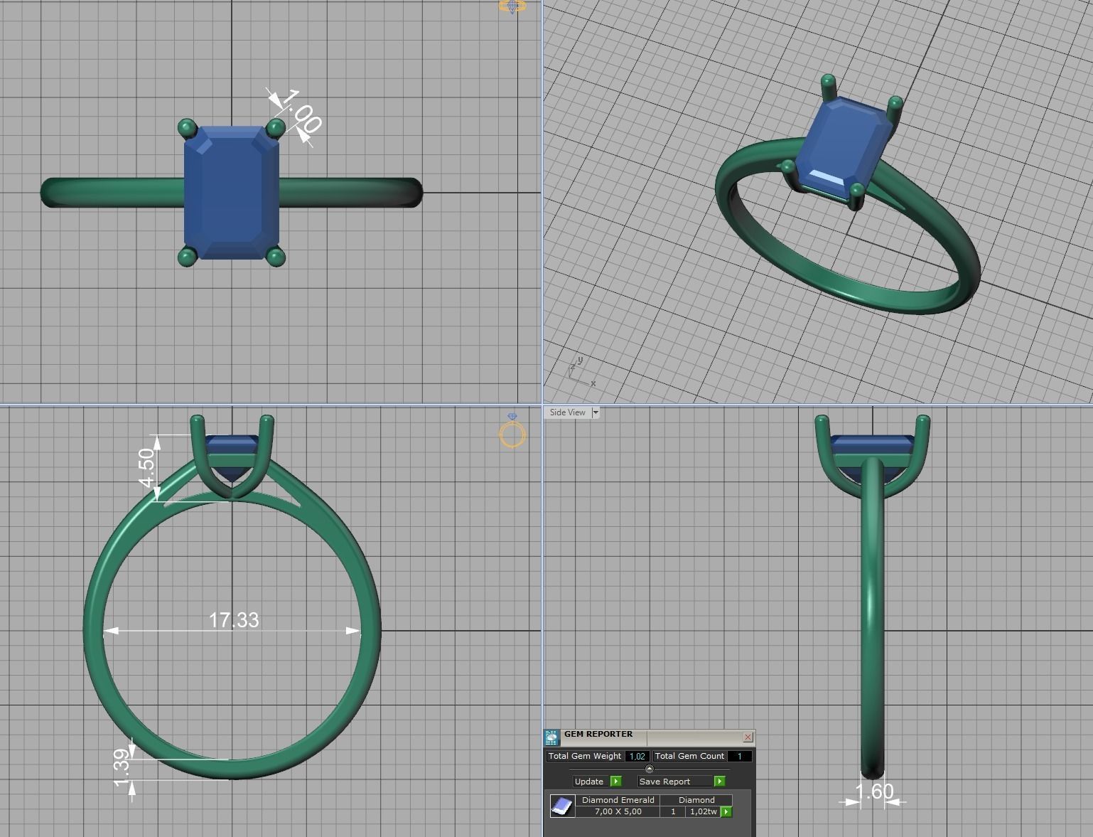 Emerald Solitaire Rings Collection 8x6 stone and 7x5 _15