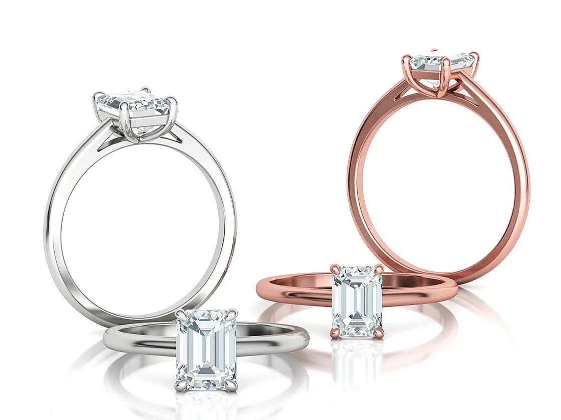 Emerald Solitaire Rings Collection 8x6 stone and 7x5 _0