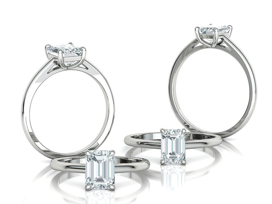 Emerald Solitaire Rings Collection 8x6 stone and 7x5 _3