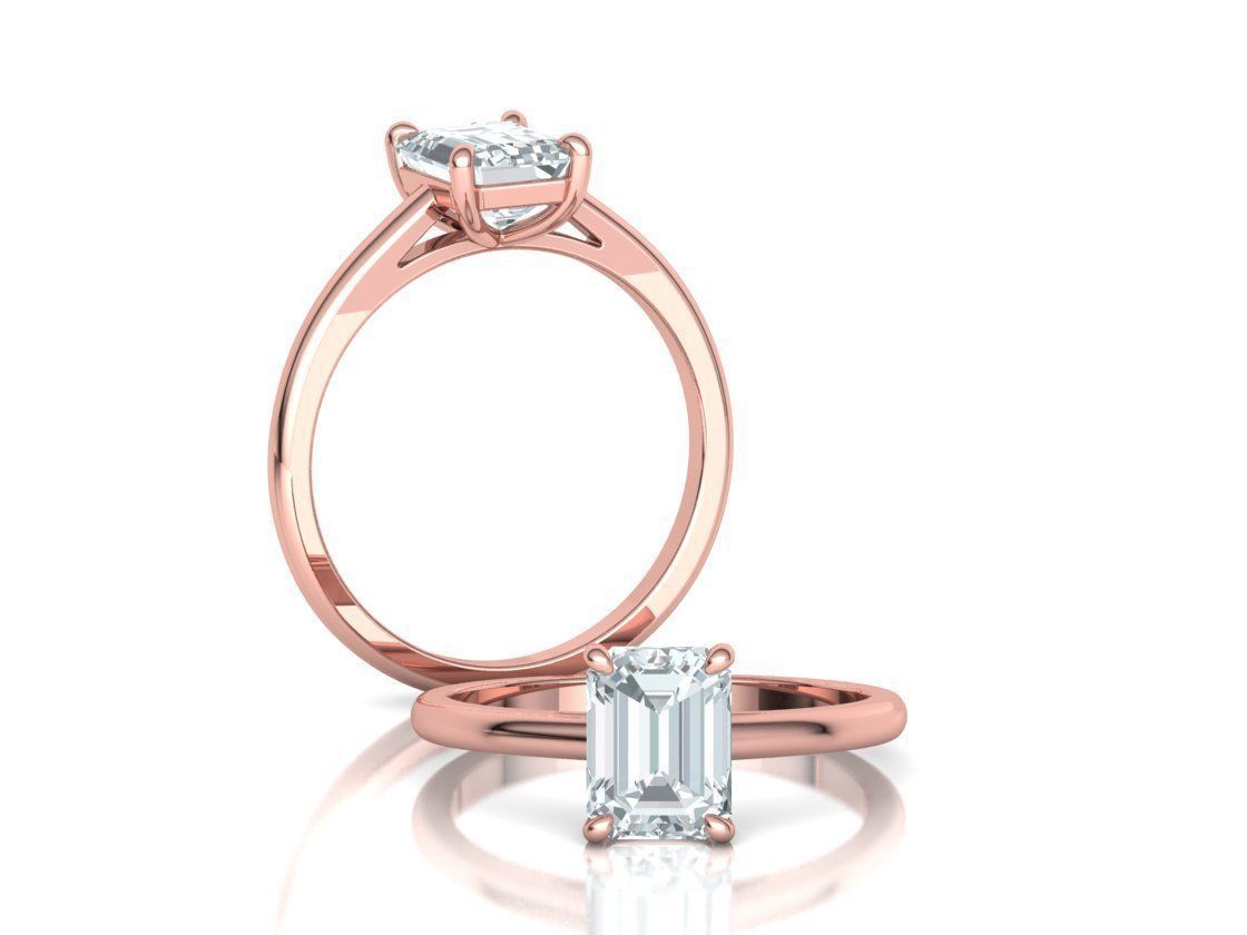 Emerald Solitaire Rings Collection 8x6 stone and 7x5 _7