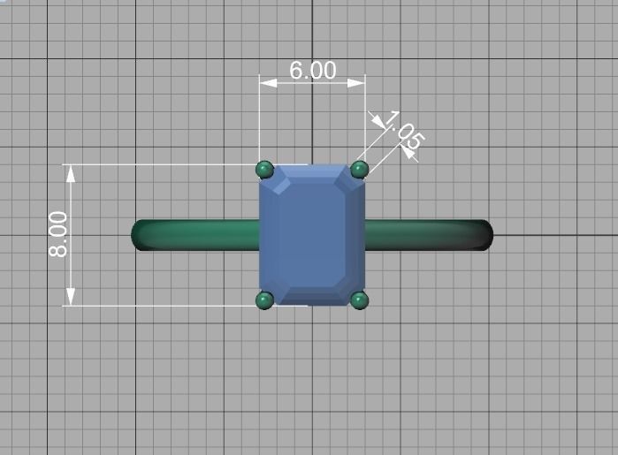 Emerald Solitaire Rings Collection 8x6 stone and 7x5 _17
